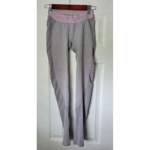 Gymshark Flex Leggings Light Gray/Pink -S